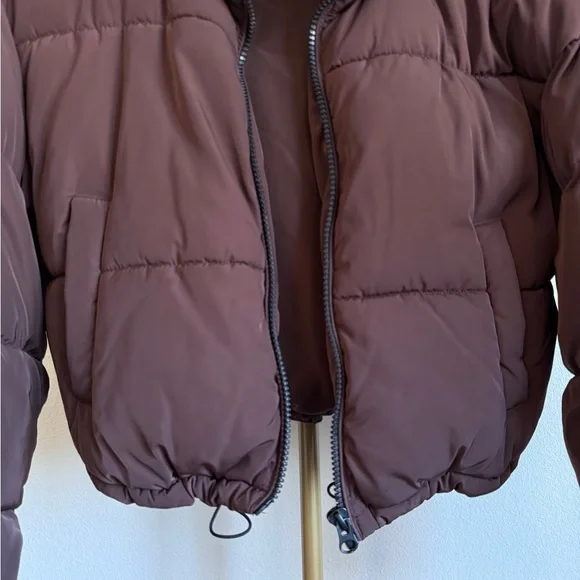 Never worn- Brown Puffer Jacket (size S) - Picture 2 of 3